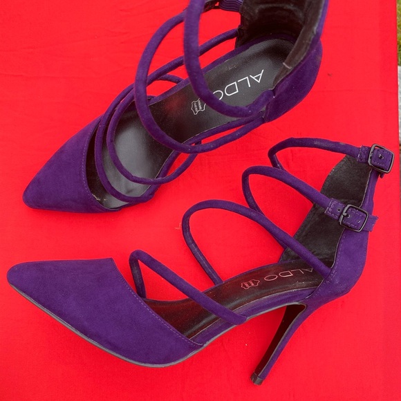 Aldo Purple Suede Pump, 9.0 - Picture 3 of 5